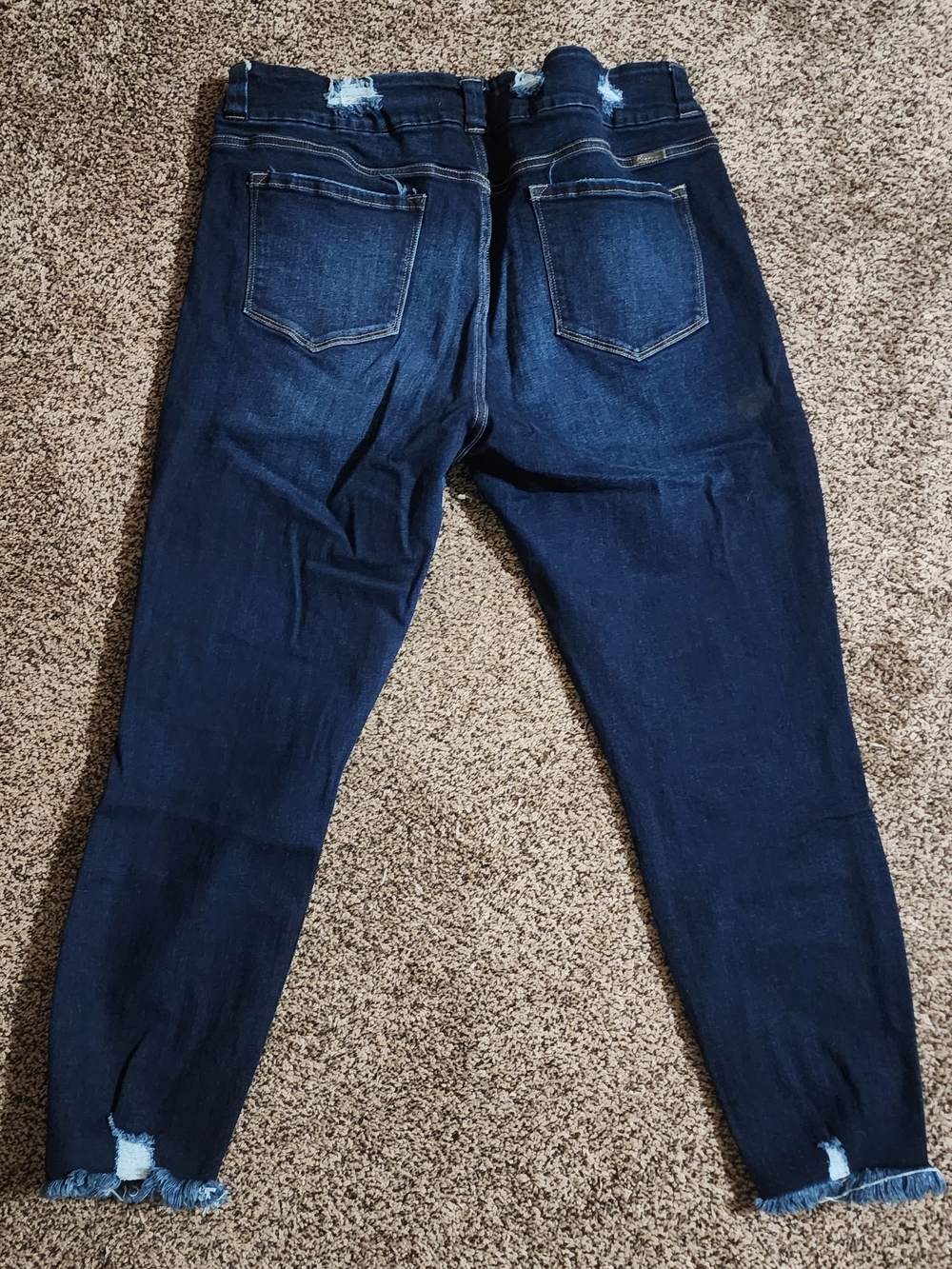 KanCan Dark Blue Distressed Skinny Jeans - Picture 3 of 3